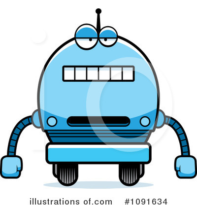 Blue Robot Clipart #1091634 by Cory Thoman