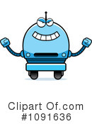 Blue Robot Clipart #1091636 by Cory Thoman