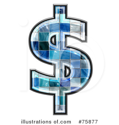 Royalty-Free (RF) Blue Tile Symbol Clipart Illustration by chrisroll - Stock Sample #75877