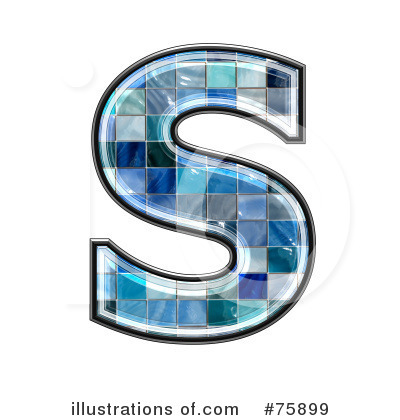 Royalty-Free (RF) Blue Tile Symbol Clipart Illustration by chrisroll - Stock Sample #75899