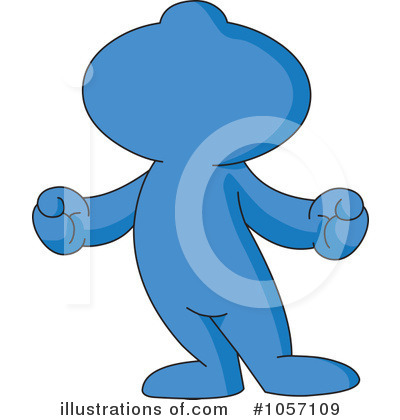 Royalty-Free (RF) Blue Toon Guy Clipart Illustration by yayayoyo - Stock Sample #1057109