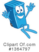 Blue Trash Can Clipart #1364797 by Mascot Junction