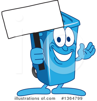 Blue Trash Can Clipart #1364799 by Toons4Biz