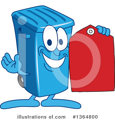 Blue Trash Can Clipart #1364800 by Toons4Biz