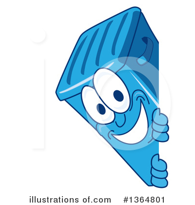 Blue Trash Can Clipart #1364801 by Toons4Biz