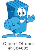 Blue Trash Can Clipart #1364805 by Mascot Junction