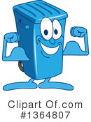 Blue Trash Can Clipart #1364807 by Mascot Junction