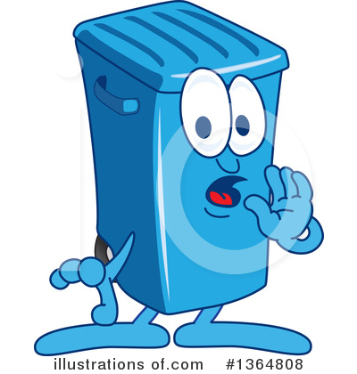 Blue Trash Can Clipart #1364808 by Toons4Biz