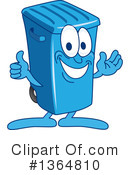 Blue Trash Can Clipart #1364810 by Mascot Junction