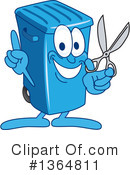 Blue Trash Can Clipart #1364811 by Mascot Junction