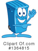 Blue Trash Can Clipart #1364815 by Mascot Junction