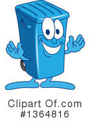 Blue Trash Can Clipart #1364816 by Mascot Junction