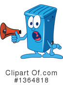 Blue Trash Can Clipart #1364818 by Mascot Junction