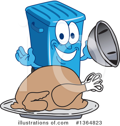 Blue Trash Can Clipart #1364823 by Toons4Biz