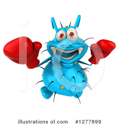 Royalty-Free (RF) Blue Virus Clipart Illustration by Julos - Stock Sample #1277899