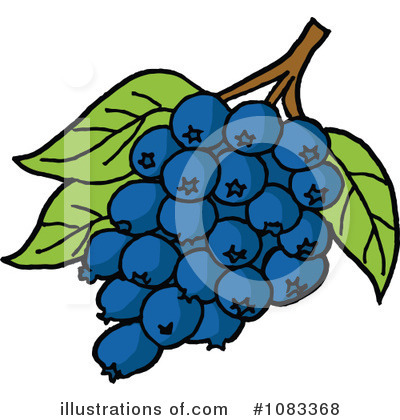 Royalty-Free (RF) Blueberries Clipart Illustration by LaffToon - Stock Sample #1083368
