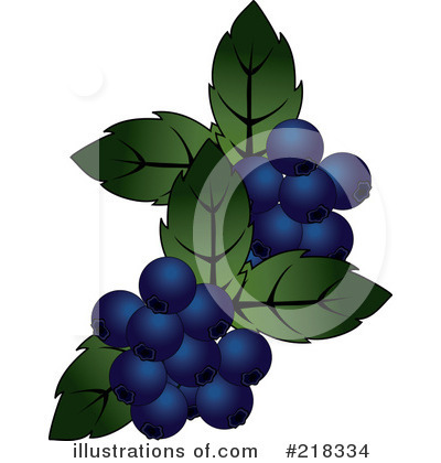 Royalty-Free (RF) Blueberries Clipart Illustration by Pams Clipart - Stock Sample #218334
