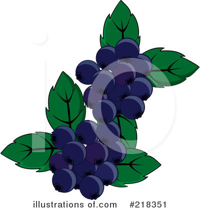 Royalty-Free (RF) Blueberries Clipart Illustration by Pams Clipart - Stock Sample #218351