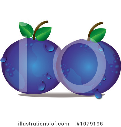 Blueberries Clipart #1079196 by Pams Clipart