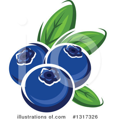 Royalty-Free (RF) Blueberry Clipart Illustration by Vector Tradition SM - Stock Sample #1317326
