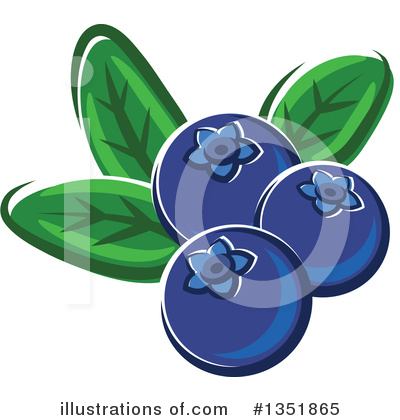 Royalty-Free (RF) Blueberry Clipart Illustration by Vector Tradition SM - Stock Sample #1351865