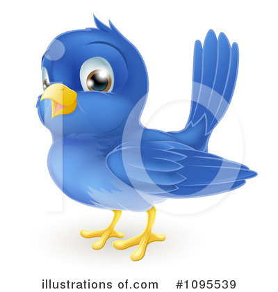Blue Bird Clipart #1095539 by AtStockIllustration
