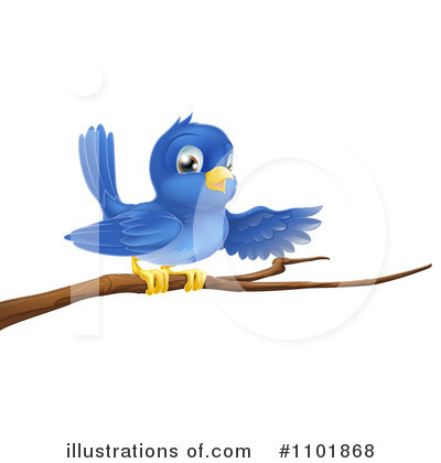 Blue Bird Clipart #1101868 by AtStockIllustration