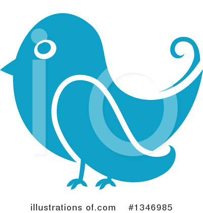 Blue Bird Clipart #1346985 by Vector Tradition SM