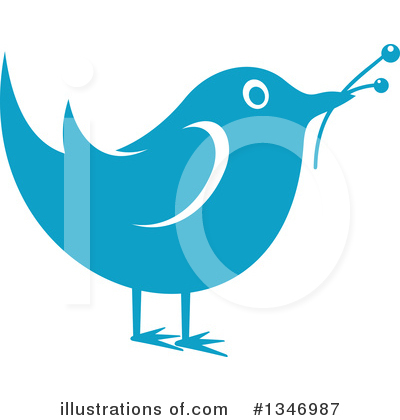 Blue Bird Clipart #1346987 by Vector Tradition SM