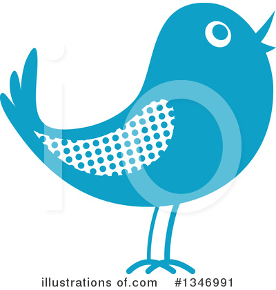 Blue Bird Clipart #1346991 by Vector Tradition SM