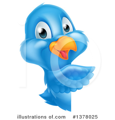 Blue Bird Clipart #1378025 by AtStockIllustration