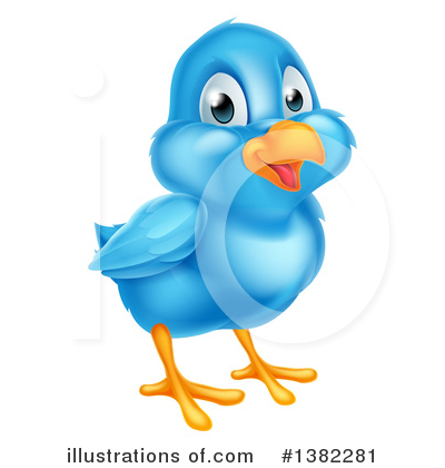 Blue Bird Clipart #1382281 by AtStockIllustration