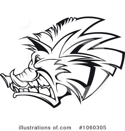 Royalty-Free (RF) Boar Clipart Illustration by Vector Tradition SM - Stock Sample #1060305