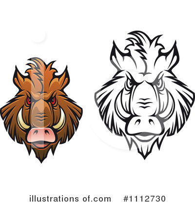 Royalty-Free (RF) Boar Clipart Illustration by Vector Tradition SM - Stock Sample #1112730