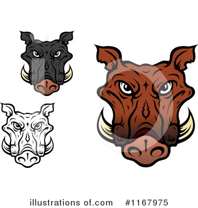 Warthog Clipart #1167975 by Vector Tradition SM
