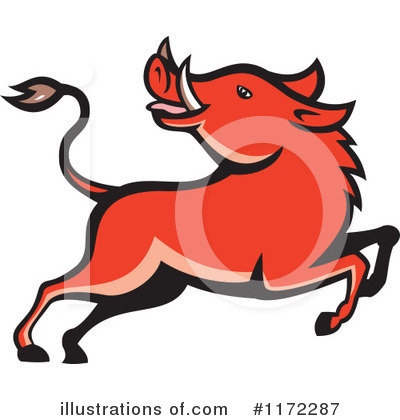 Royalty-Free (RF) Boar Clipart Illustration by patrimonio - Stock Sample #1172287
