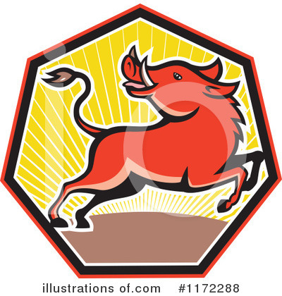 Royalty-Free (RF) Boar Clipart Illustration by patrimonio - Stock Sample #1172288