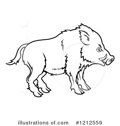 Royalty-Free (RF) Boar Clipart Illustration by AtStockIllustration - Stock Sample #1212559