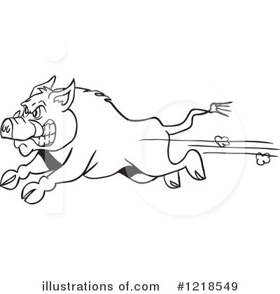 Royalty-Free (RF) Boar Clipart Illustration by LaffToon - Stock Sample #1218549