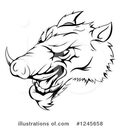 Royalty-Free (RF) Boar Clipart Illustration by AtStockIllustration - Stock Sample #1245658
