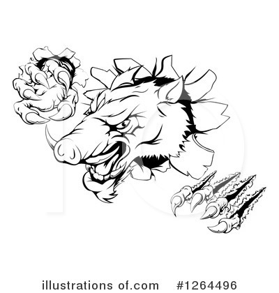 Royalty-Free (RF) Boar Clipart Illustration by AtStockIllustration - Stock Sample #1264496