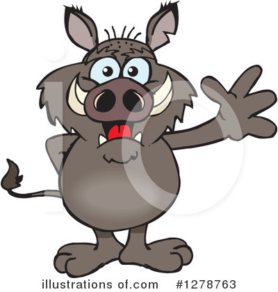 Royalty-Free (RF) Boar Clipart Illustration by Dennis Holmes Designs - Stock Sample #1278763