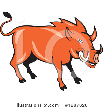 Royalty-Free (RF) Boar Clipart Illustration by patrimonio - Stock Sample #1287628