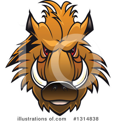 Royalty-Free (RF) Boar Clipart Illustration by Vector Tradition SM - Stock Sample #1314838