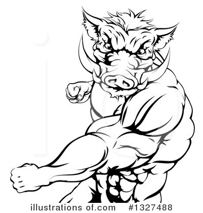 Royalty-Free (RF) Boar Clipart Illustration by AtStockIllustration - Stock Sample #1327488