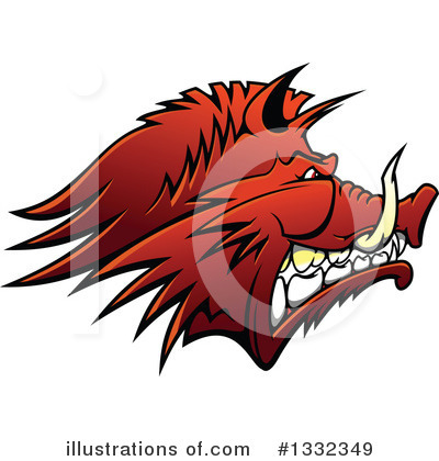 Royalty-Free (RF) Boar Clipart Illustration by Vector Tradition SM - Stock Sample #1332349