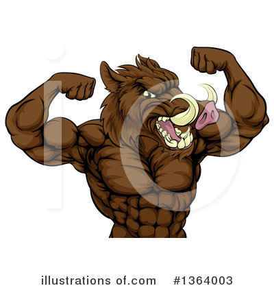 Royalty-Free (RF) Boar Clipart Illustration by AtStockIllustration - Stock Sample #1364003