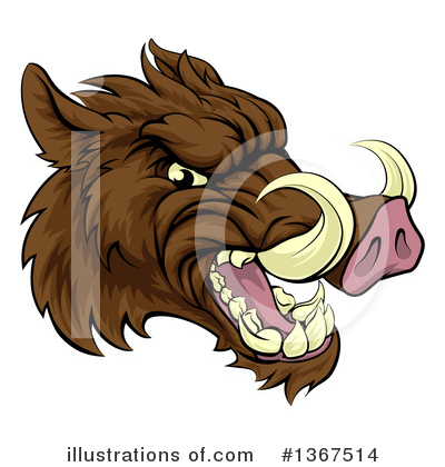 Royalty-Free (RF) Boar Clipart Illustration by AtStockIllustration - Stock Sample #1367514