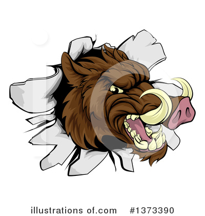 Royalty-Free (RF) Boar Clipart Illustration by AtStockIllustration - Stock Sample #1373390