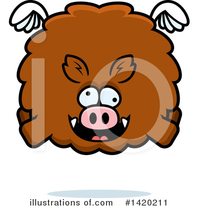 Boars Clipart #1420211 by Cory Thoman